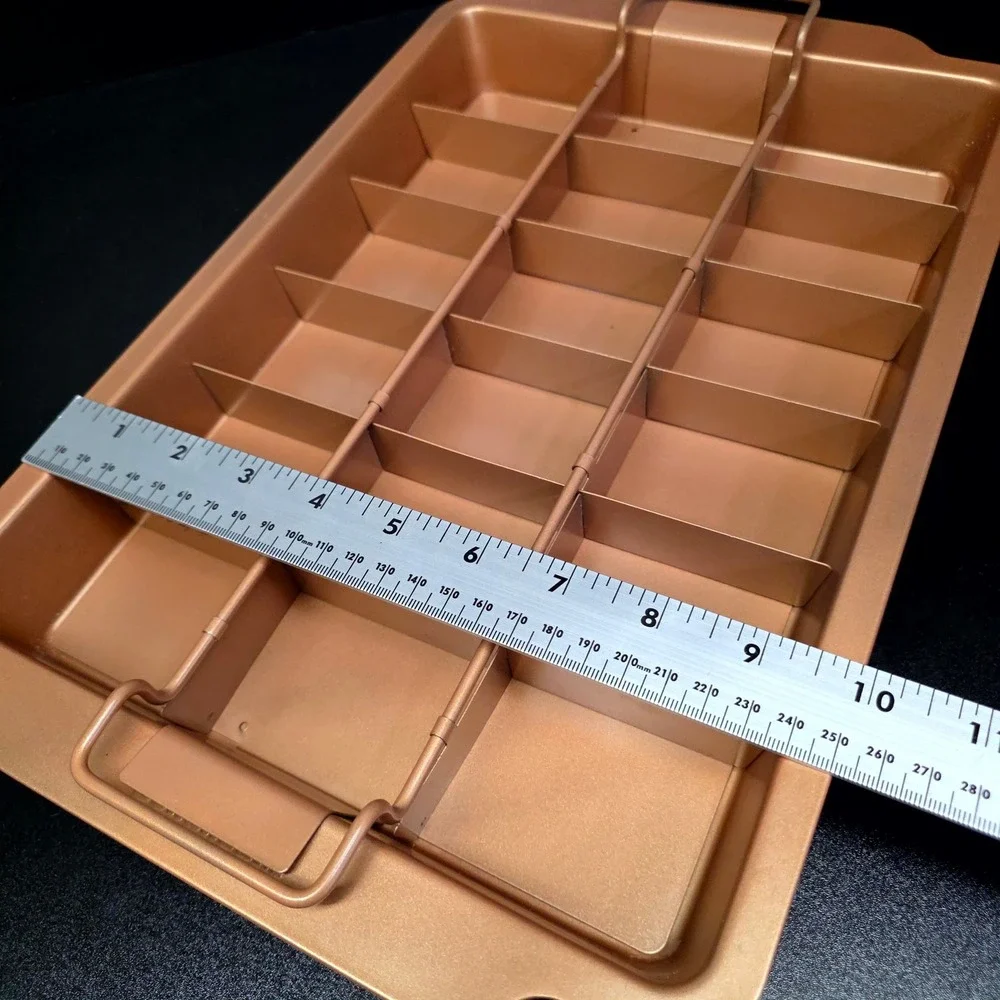 Red Copper Brownie Bonanza Pan Set Red 9x13 3-Piece Non-Stick Ceramic Bakeware